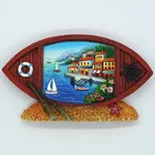 Boat Shape 3D Fridge Magnet For Different Countries Used In Home Decoration