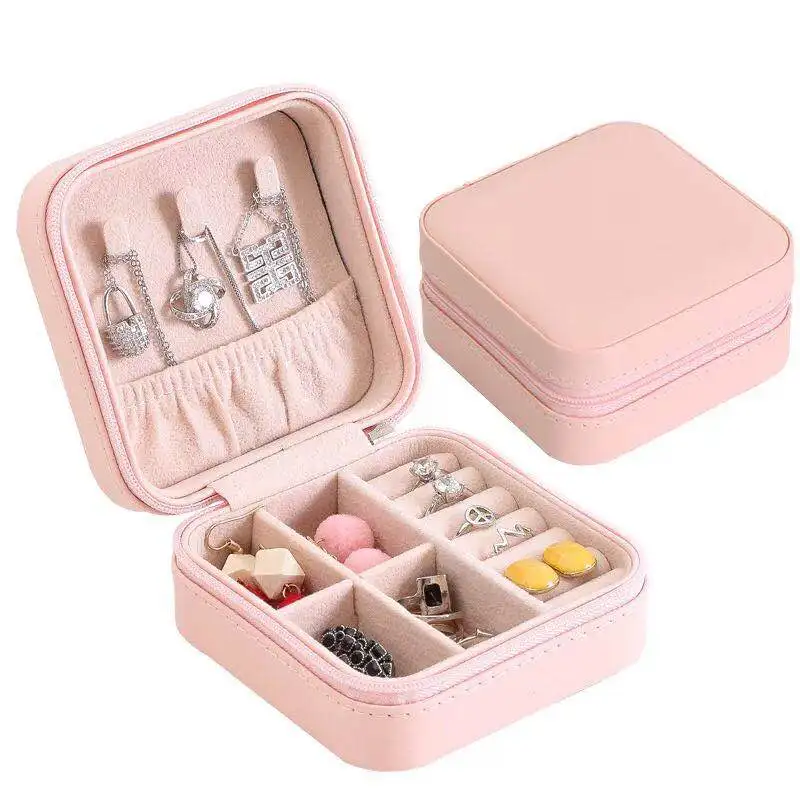 PU Leather Travel Jewelry Box for lady Organizer Display Storage Case for Rings Earrings Necklace Zipper Closure, Oem color
PU Leather Travel Jewelry Box for lady Organizer Display Storage Case for Rings Earrings Necklace Zipper Closure, Oem color