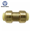 Green-GutenTop 3/4" Sharkbite Style PUSH FIT / quick connect Coupling Lead Free Brass
