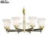 european Huayi Custom Made Antique Brass Copper chandelier bronze brown For Dining Room