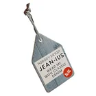 Best quality embossing texts clothing jeans denim hangtag hole punched cardboard hangtag