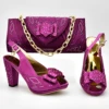 African shoes and bag match nice shoes and bag lady shoes high heel ES53-2