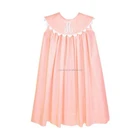 Wholesale children clothing embroidery seersucker girls boutique toddler dress