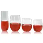 8OZ 9OZ 12OZ 16OZ BPA Free Plastic Stemless Champagne Wine Flutes GlasseS