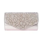 High Quality Ladies PU Leather Crystal Clutch Bag With Diamond 80604