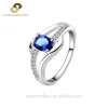 New Design Hot Sale 925 Sterling Silver Fashion Blue Sophia Cubic Zircon Women's Ring Jewelry