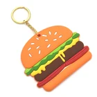 Wholesale high quality food pvc souvenir keychain