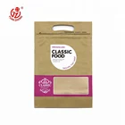 eco-friendly plastic snack packaging kraft paper bag, standup pouches with clear window