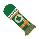 fashion Ireland football fans bar scarf knitting Ireland scarves and hat set