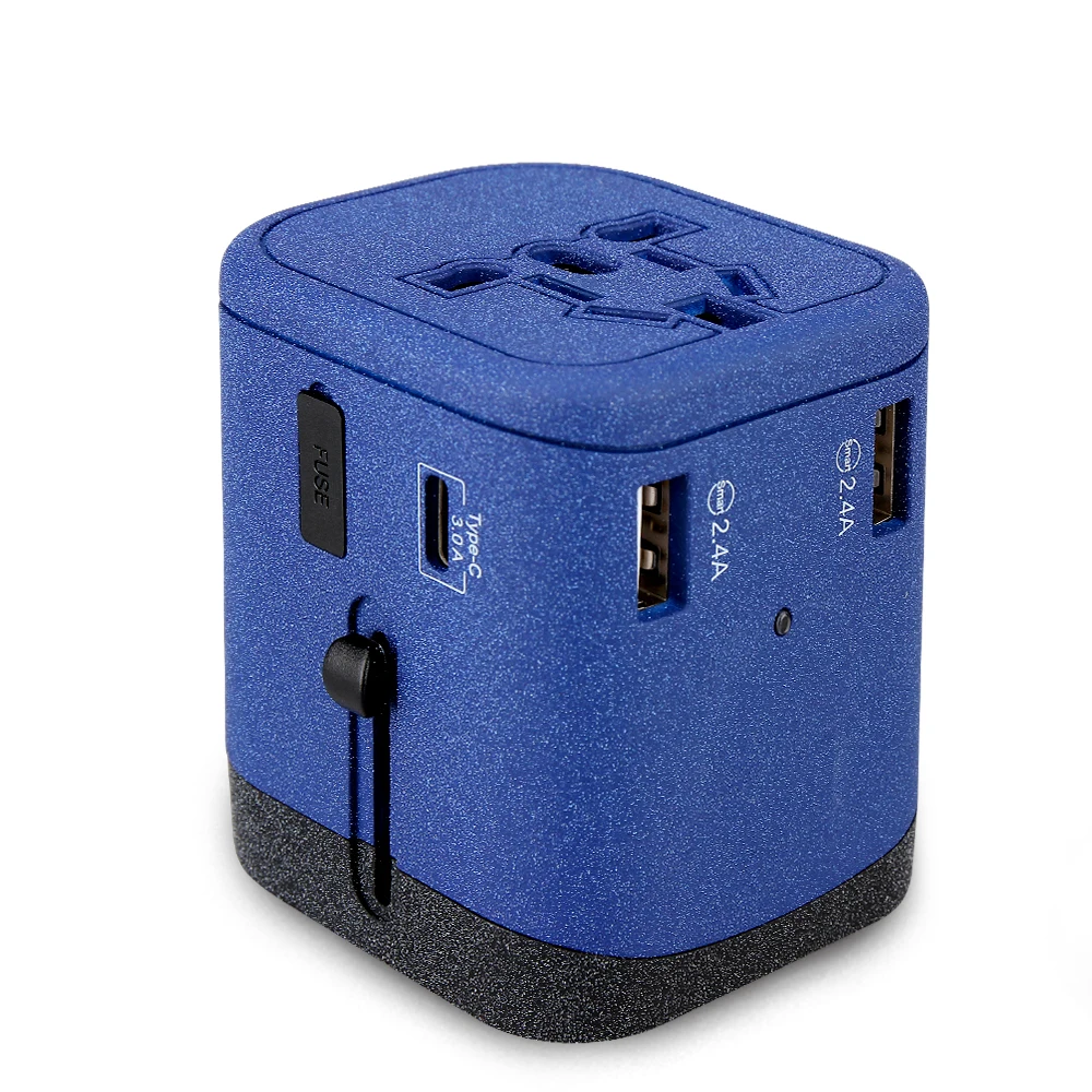 New Patent Multi Plug Travel Adaptor 2 Fuse Protect Universal Adapter Universal Travel Charger with Type C 3 USB, White;black;pantone color 
New Patent Multi Plug Travel Adaptor 2 Fuse Protect Universal Adapter Universal Travel Charger with Type C 3 USB, White;black;pantone color