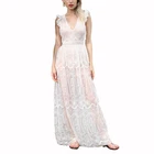 fashion design clothing v neck sleeveless maxi women dress