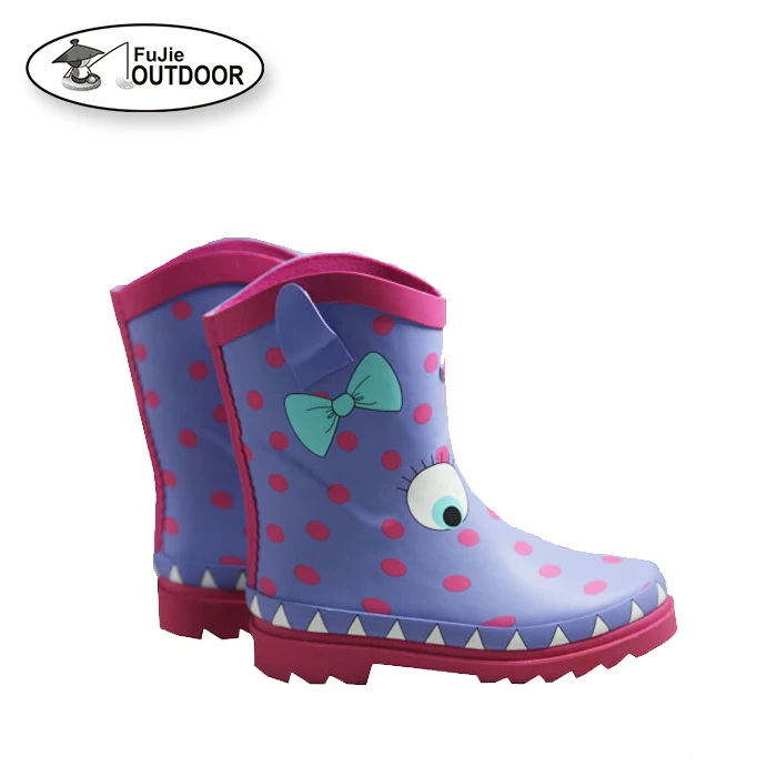 kids cartoon rain boots natural rubber