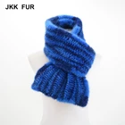 Thick Knitted Female Real Mink Fur Long Scarf Women Winter Warm Neck Shawl High Quality Wholesale/ Retail