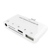5 port card reader USB SD card reader multi port + 3.5mm Audio Headphone Jack Adapter all in 1 card reader for ipad