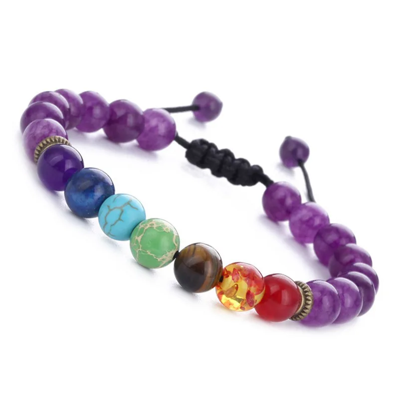 Wholesale Seven chakra energy stone natural tiger eye adjustable braided yoga wheel beaded bracelet FSBR066, As the picture
Wholesale Seven chakra energy stone natural tiger eye adjustable braided yoga wheel beaded bracelet FSBR066, As the picture