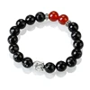 High Quality Natural Stone Bracelet, Faceted Black Onyx Bracelet, Buddha Gemstone Round Beads Bracelets for Men