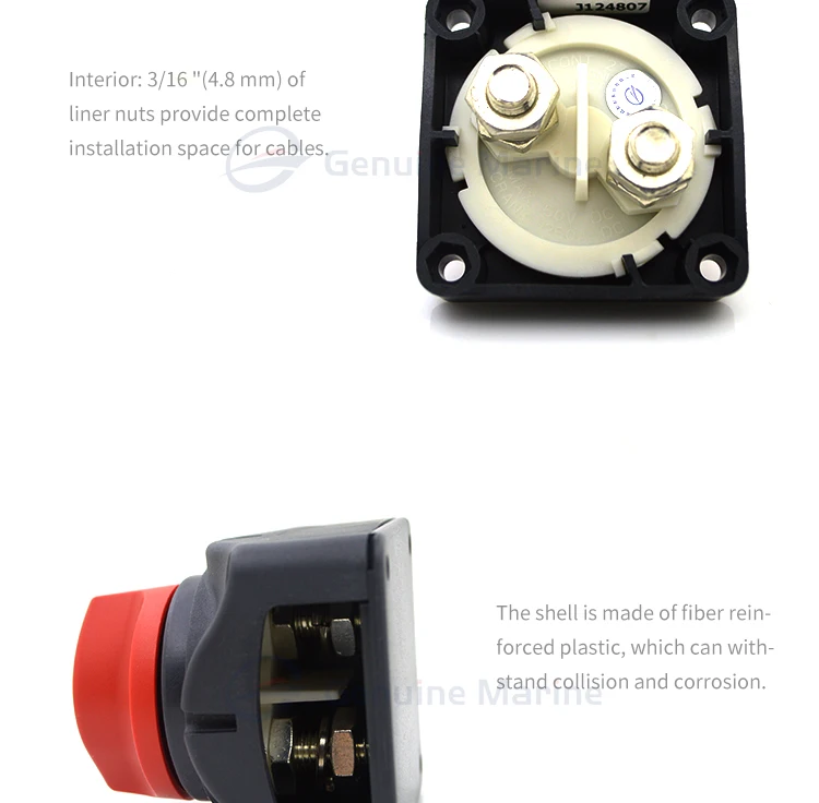 Genuine Marine Caravan Boat Yacht Operation ON-OFF Battery Isolator Disconnect Master Switch