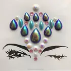 Customized temporary sexy body tattoo sticker jewelry face rhinestone sticker