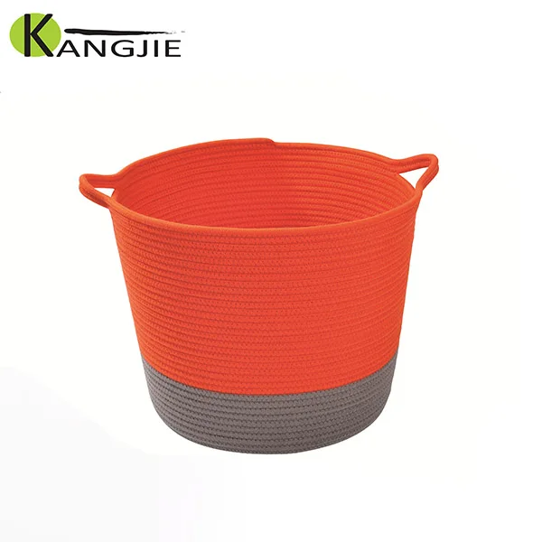 desk classic multiuse round cotton rope storage basket
