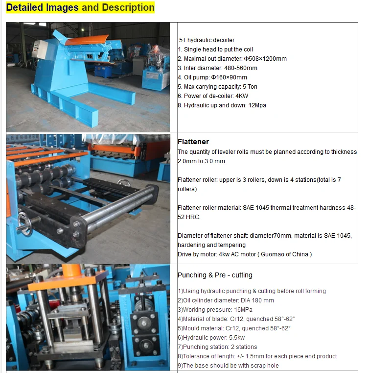 2019 metal door frame equipment for production line for building
