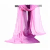 Europe trendy pink and purple intermediate color scarf silk