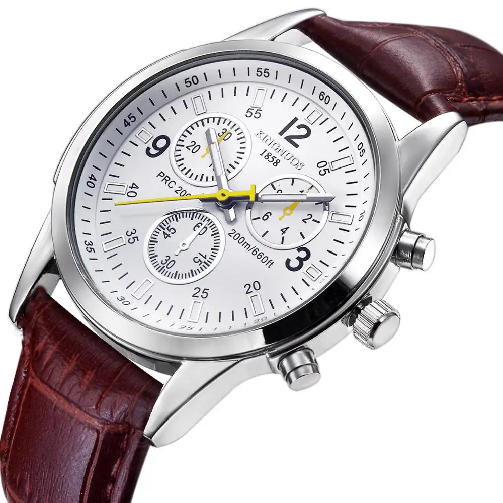 Kingnuos 1857 Fashion High-grade Leather Belt Waterproof Student Watch Quartz Unisex, As the picture
Kingnuos 1857 Fashion High-grade Leather Belt Waterproof Student Watch Quartz Unisex, As the picture