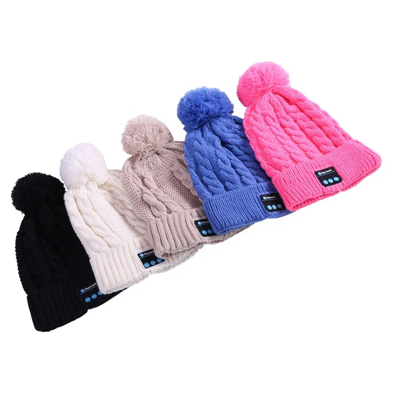 

High Quality Winter Blue tooth Beanie Hat with Headphone Speakers, N/a