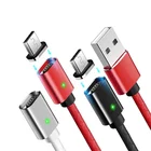 Wholesale 3 In 1 high quality cheap magnetic fast charging usb c cable Colorful Micro Braided magnet Usb Cable