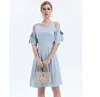 China Supplier 2017 Fancy Summer Party Dresses Custom Women Sexy Lace Knee-Length Dress Shirt