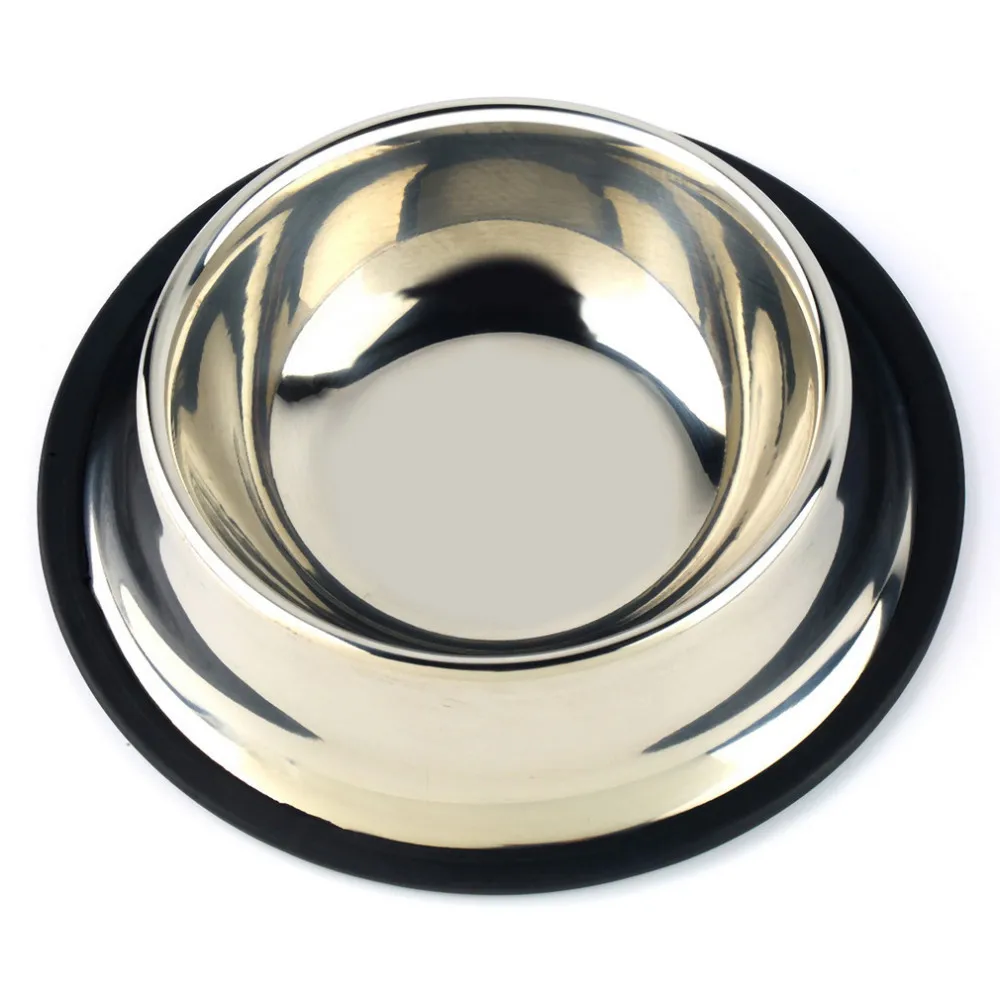 1 Standard Stainless Steel Pet Puppy Cat Dog Food or Drink Water Bowl Dish Wholesale