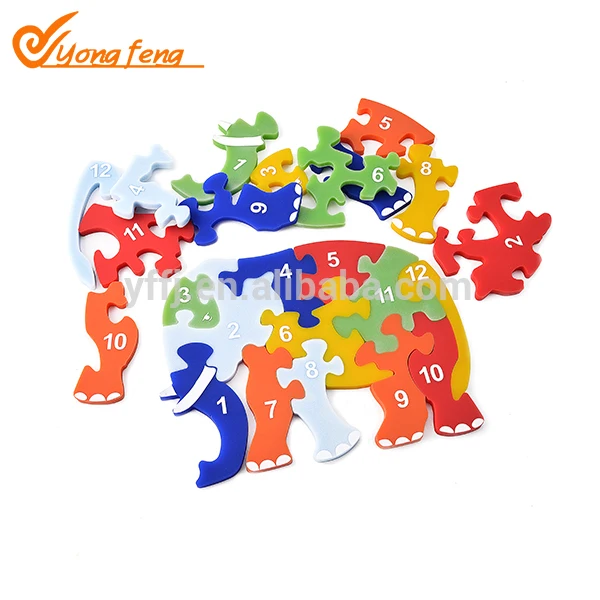 Custom made shape elephant silicone jigsaw puzzle games