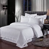 Top grade 100% cotton satin stripe used hotel fitted bed sheets