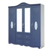 special blue color design 2/3/4 door bedroom wardrobe