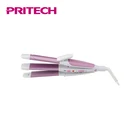 PRITECH Salon Equipment 3 in 1 Ceramic Coating Barrel Wave Plates Hair Curler With Led Display