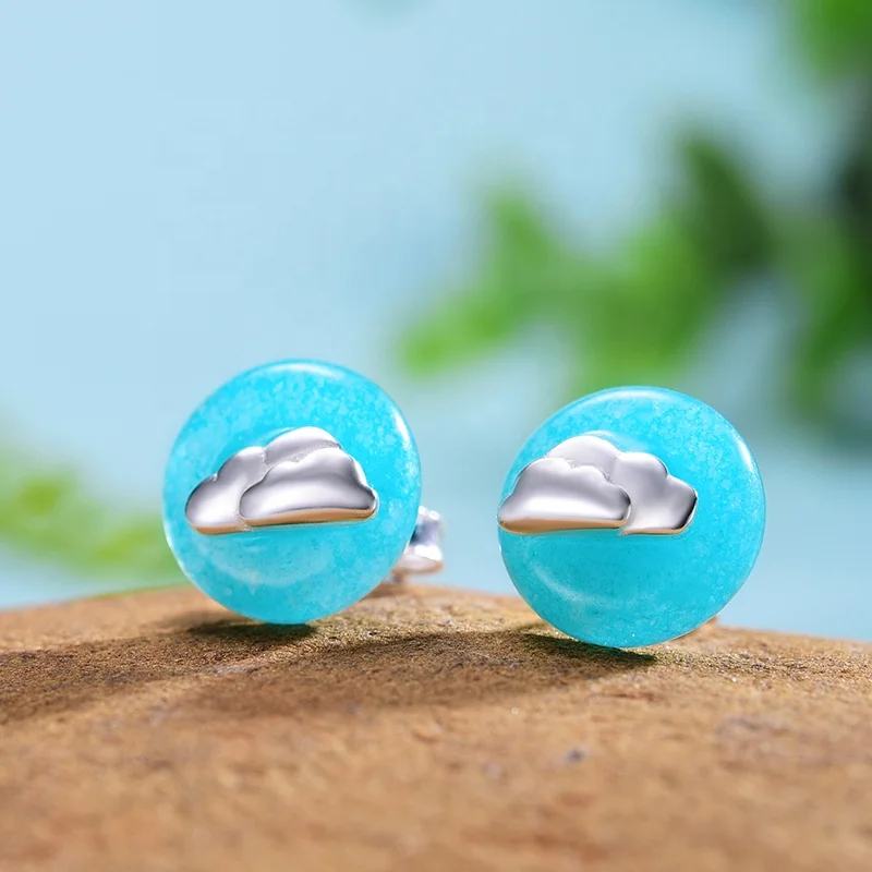 Creative Designer Minimalist Blue Sky and Clouds Stud Earrings 925 sun silver jewelry
Creative Designer Minimalist Blue Sky and Clouds Stud Earrings 925 sun silver jewelry