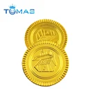 Plastic gold coins pirate party favors pretend treasure chest kids party coins party supplies