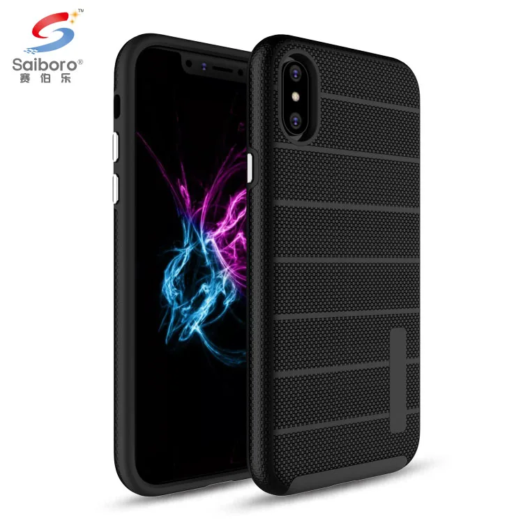Wholesale shockproof texture cell phone case for iphone x,tpu pc 2 in1 for iphone x case in bulk, Multi-color;can be customized
Wholesale shockproof texture cell phone case for iphone x,tpu pc 2 in1 for iphone x case in bulk, Multi-color;can be customized