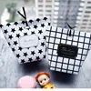 WLTH4-1 Black stars printing lattice pattern small paper gift bag on line shopping mini paper bags