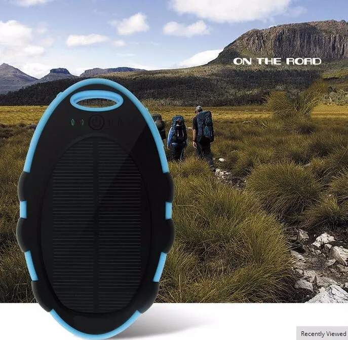 High quality custom Colorful Oval Waterproof USB Portable Solar Power Bank with LED light - ANKUX.COM