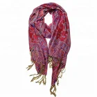 Reversible Paisley Pashmina Shawl Wrap Elegant Colors Scarf