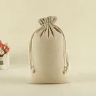 Small Recycled Jute Drawstring Pouch For Cake Packaging Bags