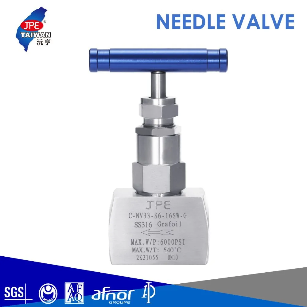 instrumentation ss316 needle valve 25mm union bonnet inline