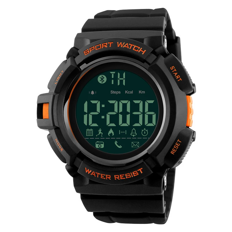 

Men world time survival compass Skmei 1245 digital Newest style smart bluetooth compatible calorie app remind pedometer watches