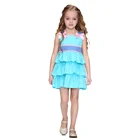 Custom your own design latest fashion children dots cake layer dress for girls