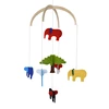 amazon best selling 2019 OEM colourful forest elephant hangers musical nursery wood decoration felt baby crib celling mobiles