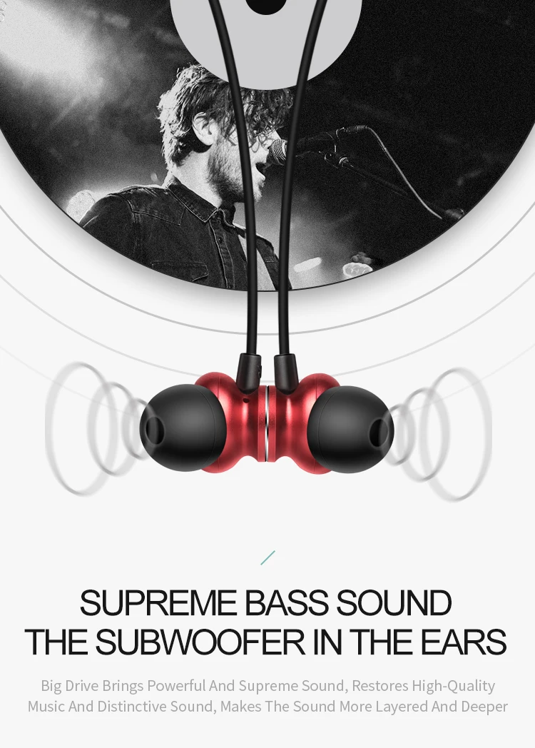 Factory waterproof wireless earphones sports earbuds with noise cancelling - ANKUX.COM