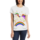Summer Custom Unicorn Printed Women T-shirt All Over Print T-shirt XS-3XL