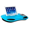 Portable multi-color optional laptop lap desk with iPad holder