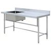 Restaurant Hotel Industrial Kitchen Equipment Custom Stainless Steel Kitchen Sink with Drain Board