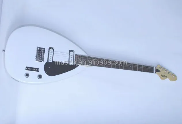ティアドロップスタイルmusooブランドのエレキギター白い色で( mi900)-ギター問屋・仕入れ・卸・卸売り